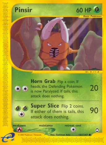 Pinsir Pokémon card #101