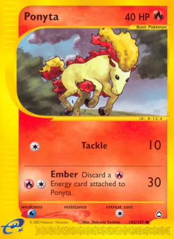 Ponyta Pokémon card #102
