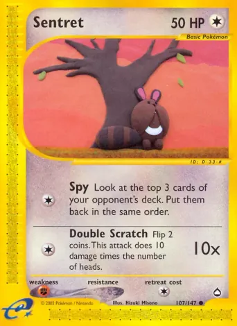 Sentret Pokémon card #107