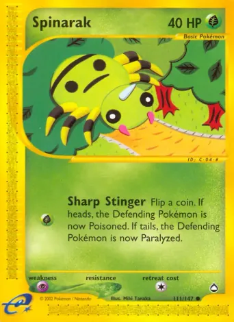 Spinarak Pokémon card #111