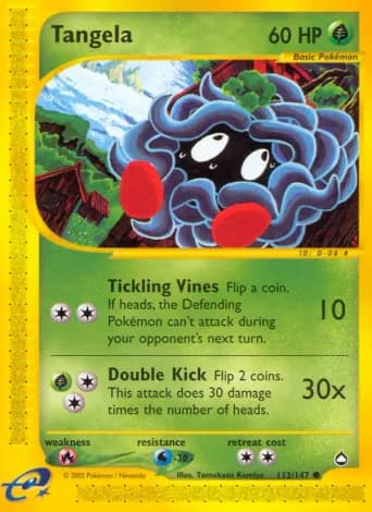 Tangela Pokémon card #112