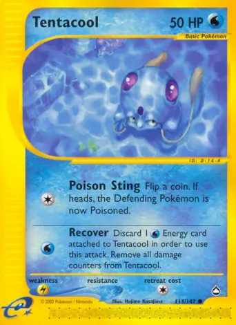 Tentacool Pokémon card #113