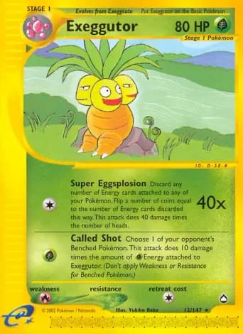 Exeggutor Pokémon card #12