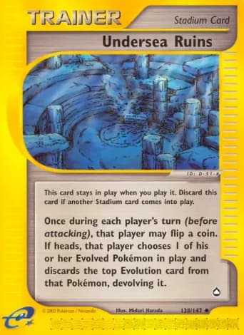 Undersea Ruins Pokémon card #138