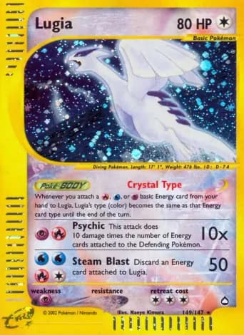 Lugia Pokémon card #149