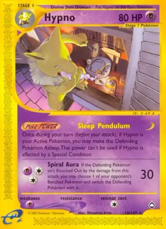Hypno Pokémon card #16