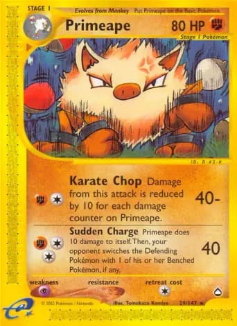 Primeape Pokémon card #29
