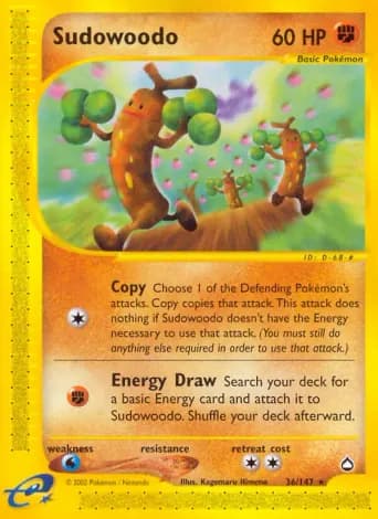 Sudowoodo Pokémon card #36