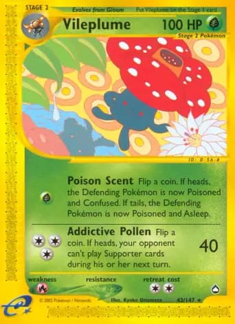 Vileplume Pokémon card #43