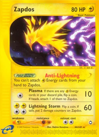 Zapdos Pokémon card #44