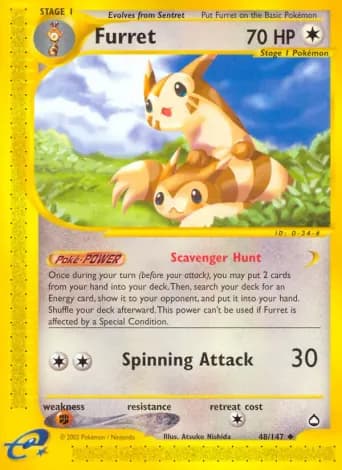 Furret Pokémon card #48