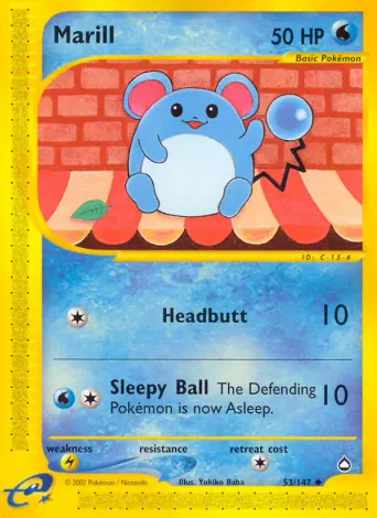 Marill Pokémon card #53