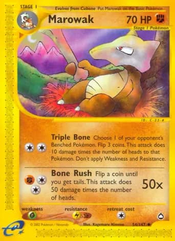 Marowak Pokémon card #54