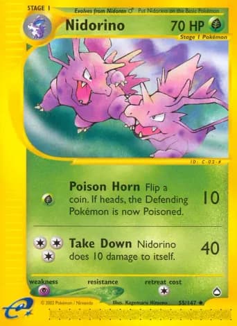 Nidorino Pokémon card #55