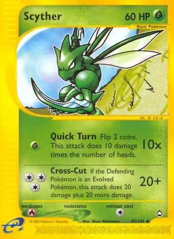 Scyther Pokémon card #57