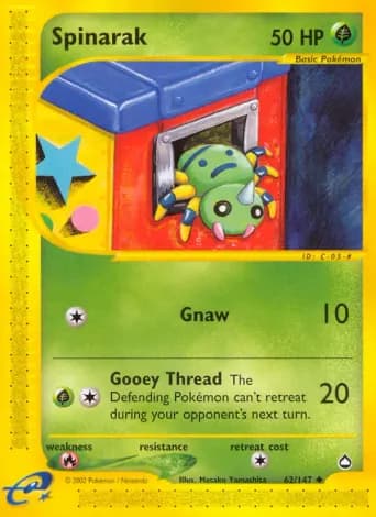 Spinarak Pokémon card #62