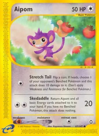 Aipom Pokémon card #67