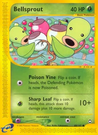 Bellsprout Pokémon card #68