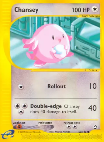 Chansey Pokémon card #69