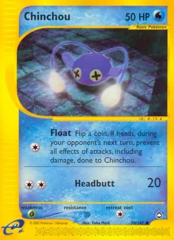 Chinchou Pokémon card #70