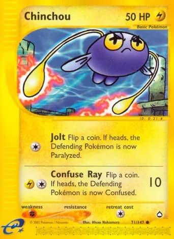 Chinchou Pokémon card #71