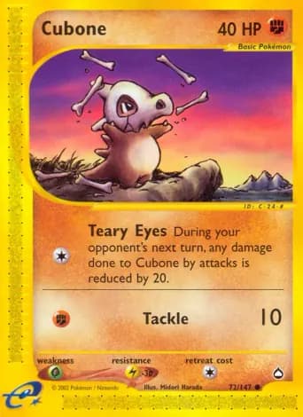 Cubone Pokémon card #72