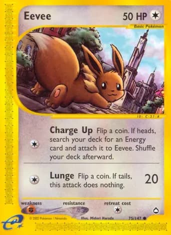 Eevee Pokémon card #75