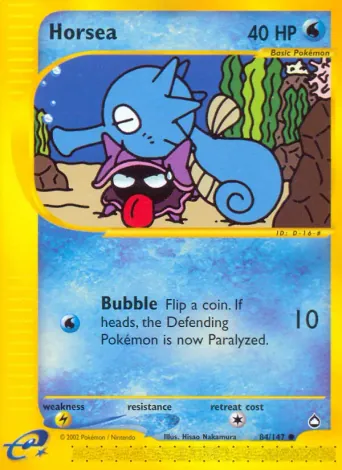 Horsea Pokémon card #84