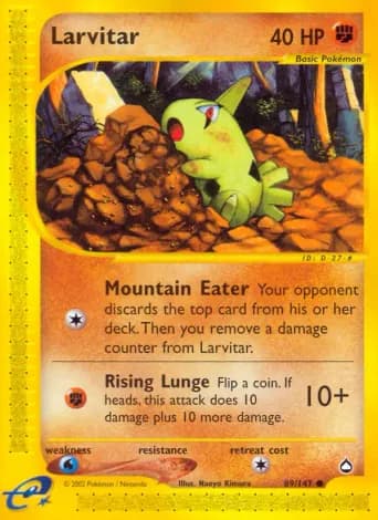 Larvitar Pokémon card #89