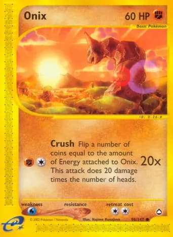 Onix Pokémon card #98