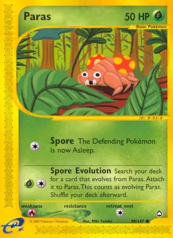 Paras Pokémon card #99