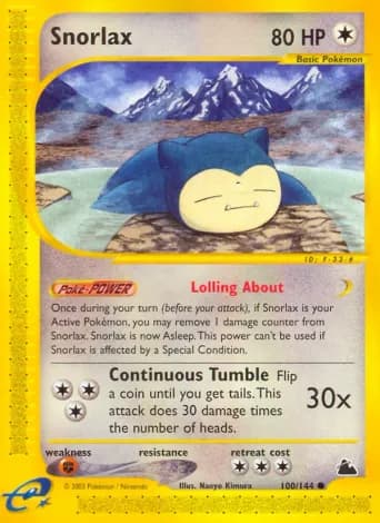 Snorlax Pokémon card #100