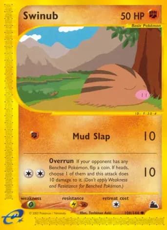 Swinub Pokémon card #108