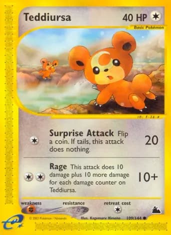 Teddiursa Pokémon card #109