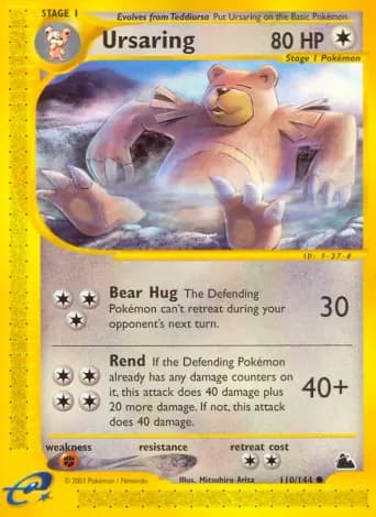 Ursaring Pokémon card #110