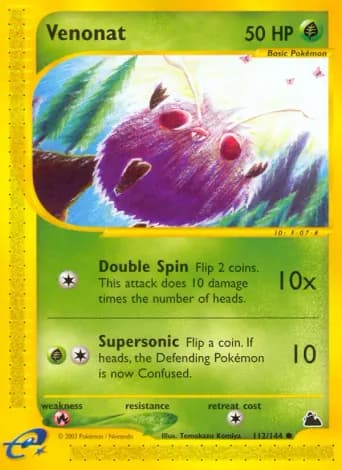 Venonat Pokémon card #112