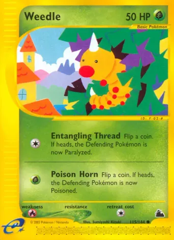 Weedle Pokémon card #115