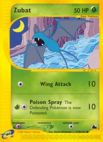 Zubat Pokémon card #118