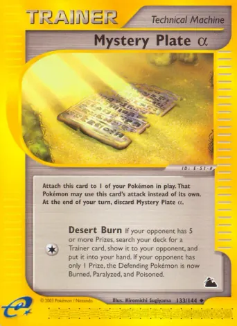 Mystery Plate Alpha Pokémon card #133