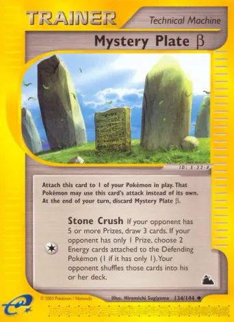 Mystery Plate Beta Pokémon card #134