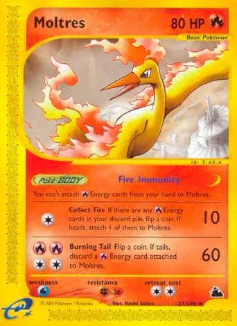 Moltres Pokémon card #21