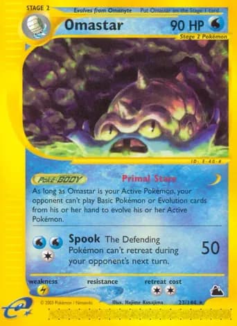 Omastar Pokémon card #23