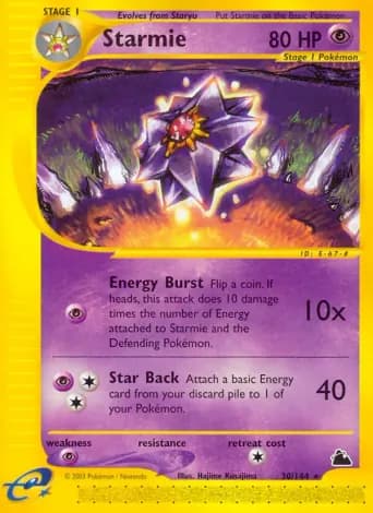 Starmie Pokémon card #30