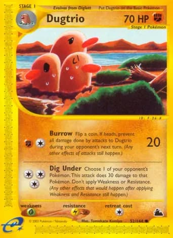 Dugtrio Pokémon card #52