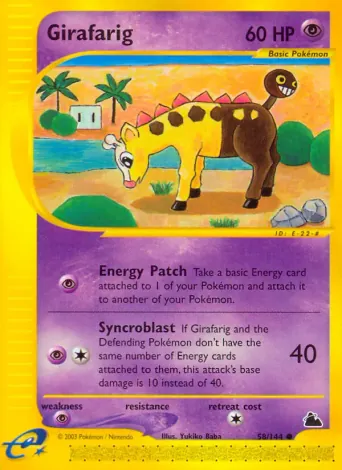 Girafarig Pokémon card #58