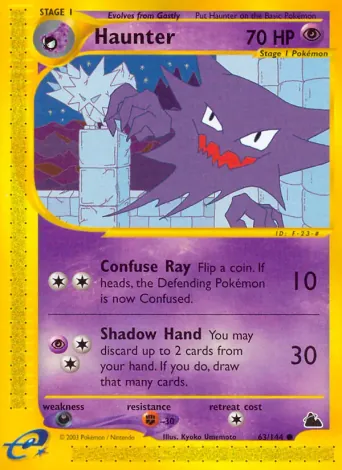 Haunter Pokémon card #63