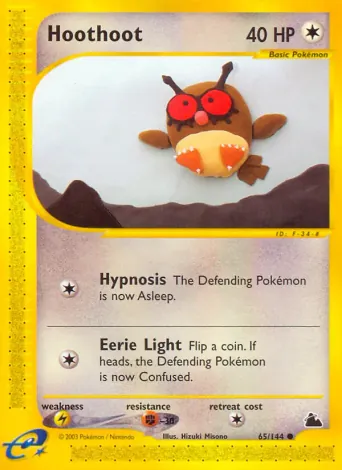 Hoothoot Pokémon card #65