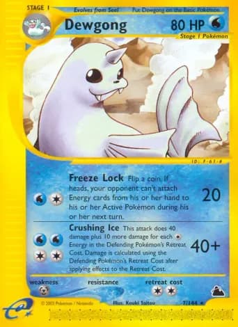 Dewgong Pokémon card #7