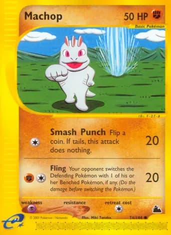 Machop Pokémon card #74