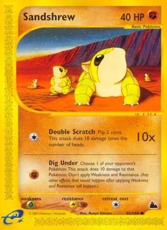 Sandshrew Pokémon card #92